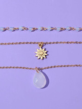 Sun Charm Layered Necklace