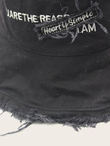 Letter Graphic Cotton Blends Bucket Hat