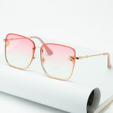 New Fashion Lady Oversize Rimless Square Bee Sunglasses Women UV400