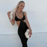 Vacation Knitted Maxi Dresses for Women Summer Elegant Sexy Party Cut