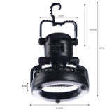Portable LED Camping Lantern with Ceiling Fan 2-In-1 Combo 18 Super Bright LED Light GQ999
