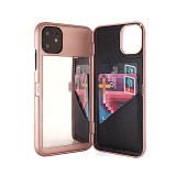 Wallet Make Up Mirror, Blocking Large Capacity Luxury Case for iPhone SE2 XS Max XR X 6 6S 7 8 Plus 11 Pro Max