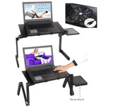Adjustable Ergonomic Portable Aluminum Laptop Desk - Table Desk Stand With Mouse Pad