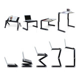 Adjustable Ergonomic Portable Aluminum Laptop Desk - Table Desk Stand With Mouse Pad