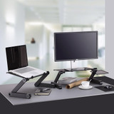 Adjustable Ergonomic Portable Aluminum Laptop Desk - Table Desk Stand With Mouse Pad