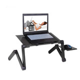 Adjustable Ergonomic Portable Aluminum Laptop Desk - Table Desk Stand With Mouse Pad