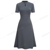 Modest Church Dresses, Modest Dress with Sleeves in Gray or Black, LDS Modest Dresses