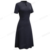 Modest Church Dresses, Modest Dress with Sleeves in Gray or Black, LDS Modest Dresses