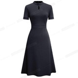 Modest Church Dresses, Modest Dress with Sleeves in Gray or Black, LDS Modest Dresses
