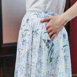 Women's Floral Modest Skirt, Midi Skirt
