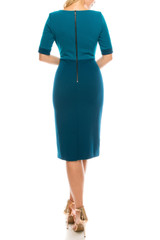 Maggy London Blue Colorblock Modest Sheath Dress, Modest Dresses