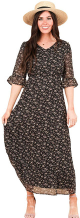 McKenzie Modest Floral Maxi Dress, Modest Sundress