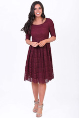 Evelyn Modest Lace Dress - Modest Bridesmaid Dress