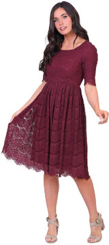 Evelyn Modest Lace Dress - Modest Bridesmaid Dress