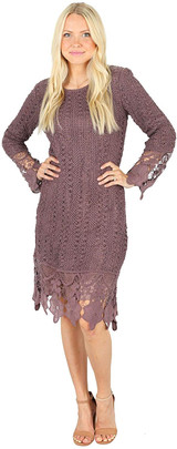 Lydia Modest Boho Dress or Modest Bridesmaid Dress in Crochet Lace