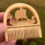 Viking Ship Comb - Bone
