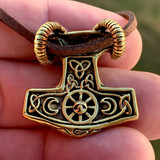 Goat Head Mjolnir - Brass