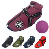 Large Pet Dog Jacket With Harness Winter Warm Dog Clothes for Labrador Waterproof Big Dog Coat Chihuahua French Bulldog Outfits
