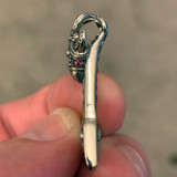 Small Flying Raven Mjolnir - White Brass
