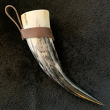 Drinking Horn (0.4 liter) with Leather Holder