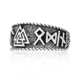 Hail Odin Valknut Ring - Sterling Silver