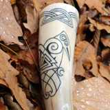 Huginn and Muninn Drinking Horn