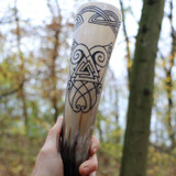 Huginn and Muninn Drinking Horn