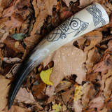 Huginn and Muninn Drinking Horn