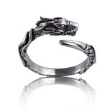 Jormungand Ring Sterling Silver