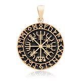 Viking Compass Pendant - Bronze