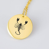 Scorpio Horoscope Star Sign Pendant Charm and Necklace