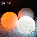 Moon lamp charging 3D Light Print Moon Light 2 Color Change Touch Switch USB Bedroom Bookcase Decor Gift  Luna touch LED gift for friend