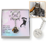 Personalized Cat Keychain Custom Photo & Engraving Gifts For Cat lovers