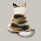 Cute Cat Back Shape Plush Pillow With Tail Home Decor