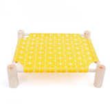 Daisy Elevated Cat Bed Natural Wood Cat Hammock