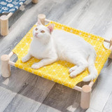 Daisy Elevated Cat Bed Natural Wood Cat Hammock