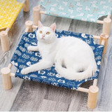 Daisy Elevated Cat Bed Natural Wood Cat Hammock