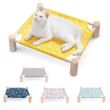 Daisy Elevated Cat Bed Natural Wood Cat Hammock