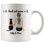 Personalized Cat Lover Mug Cat Name Mom Name Gifts For Cat Lovers