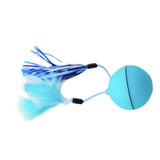 Rolling Cat Ball Toy With Magnetic Feathers Interactive Teasing Multi-function LED Cat Toy