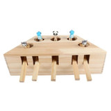 Cat Wooden Toy With 3/5 Holes Interactive Cat Puzzle Box