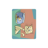 Cat Mousepad Funny Cat & Fish Computer Accessories Gifts For Cat Lovers