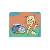 Cat Mousepad Funny Cat & Fish Computer Accessories Gifts For Cat Lovers