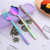 Stainless Steel Chopsticks Spoon Fork Set Portable