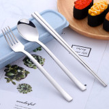 Stainless Steel Chopsticks Spoon Fork Set Portable