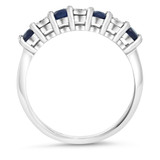 Natural Sapphire and Diamond Silver Ring