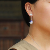 Handmade Cat's Dream Lapis Lazuli Silver Earrings
