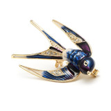 Gorgeous Swallow Enamel Brooch