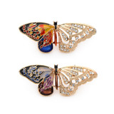 Multicolored Enamel Butterfly Brooch