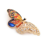 Multicolored Enamel Butterfly Brooch